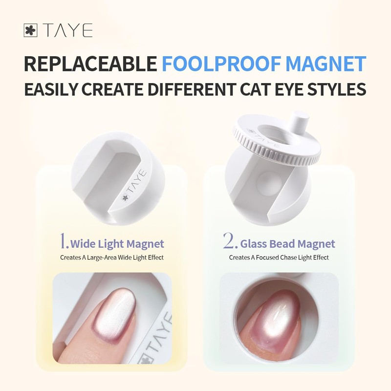 TAYE Cat Eye Nail Lamp 2 in 1 Magnetic UV/LED,
