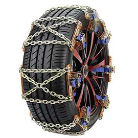 Snow Chains for Cars, Baceyong 175-265mm Car Tire Snow Chain, Car Snow Slide Emergency Chains for Truck SUV 1 Pack