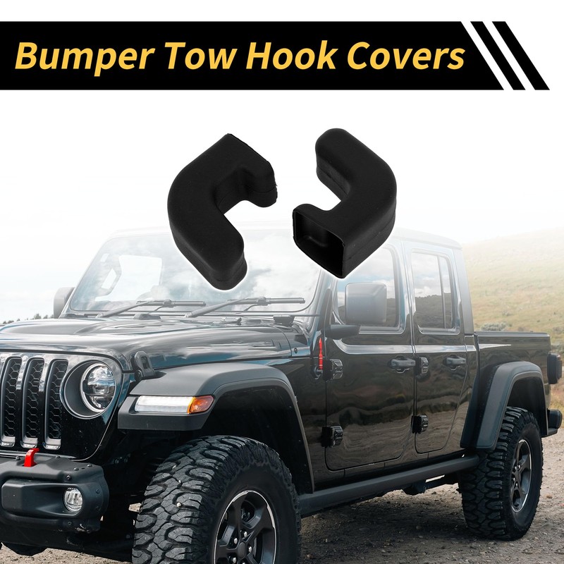 REPAIROCK Car Bumper Tow Hook Covers for Jeep Wrangler JK