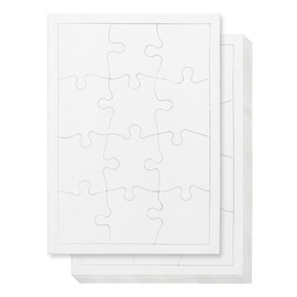 8 Blank Jigsaw Puzzles with Envelopes – 5.5 x 8 Inch, 12 Pieces Each – Hygloss DYI Party invites, Perfect for Decorating, Kids' Activities, Arts & Crafts or Party Favors