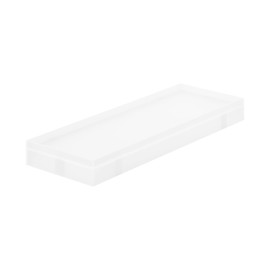 MUJI 02553081 Polypropylene File Box Standard Caster Attachment Lid, Clear, For Width 4.3 inches (10 cm), Width 4.3 x Depth 13.0 x Height 1.4 inches (110 x 330 x 35 mm)