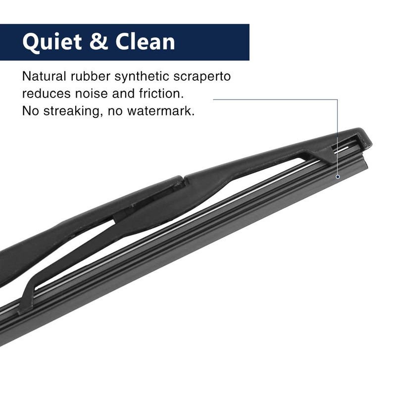 X AUTOHAUX Car Rear Windshield Wiper Blade Arm Set 265mm