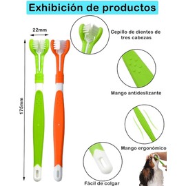 Liahelianx Juego de 8 Cepillos Dentales para Perros y Gatos, Cepillo Dual de Cerdas Suaves, Kit de Cuidado Oral para Eliminar Placa y Sarro, Recomendado por Veterinarios para Cachorros y Gatitos