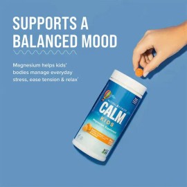 Natural Vitality CALM Kids Suplemento de Magnesio, 83mg por gomita, 120 gomitas sabor cítrico dulce
