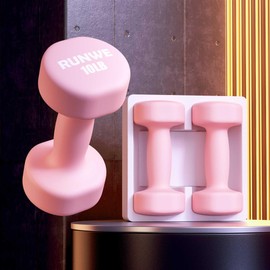 10 lb Dumbbells Set of 2 - Cast Iron 10 LB Weights Set of 2, Hand Weights Set Exercise & Fitness Dumbbell Free Weights for Child, Women, Men