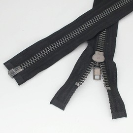 Leekayer #10 22 Inch Separating Jacket Zipper Black Nickel Metal Zipper Heavy Duty Metal Zippers for Jackets Sewing Coats Crafts (22" Nickel)