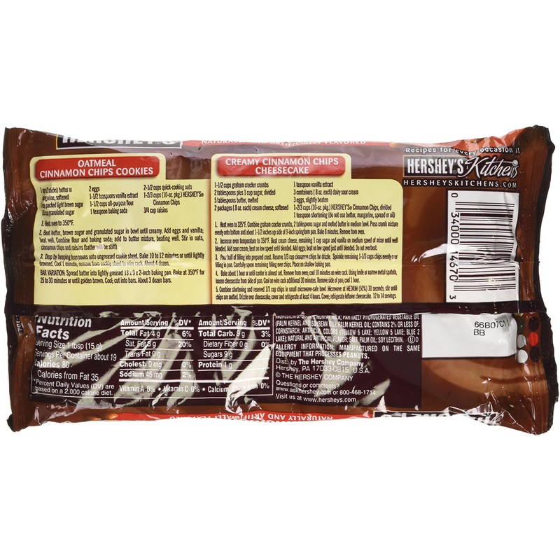 HERSHEY'S Cinnamon Baking Chips - 10 oz - 2 pk