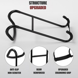 Yallmie 2Pcs Dumbbell Spotter Hooks, Dumbbell Hooks Heavy Duty Dumbbell Rack, Dumbbell Attachment 250 Ib Load Capacity Weights Holder Stand, Barbell Holder for Home Gym Exercise