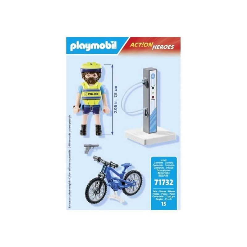 PLAYMOBIL 71732 Policier cycliste with recharge terminal