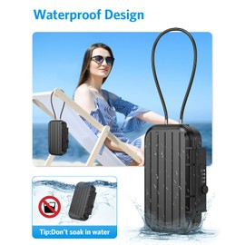 Brifit Portable Safe Box with Code, Key Lock Box Combination Security Case, Waterproof Travel Safe, Anti-Theft Mini Safe with Removable Wire Rope, Safe for Beach, Dormitory, Cars, Home,Office