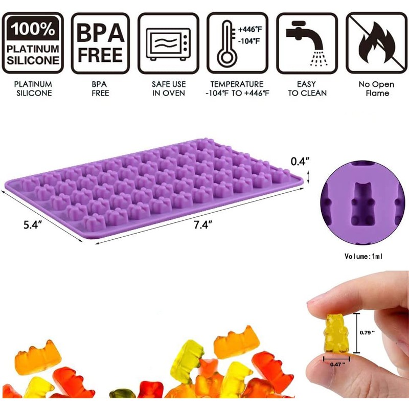 Gummy Bear Silicone Mold Mini Cute Bear Shaped Candy Mold