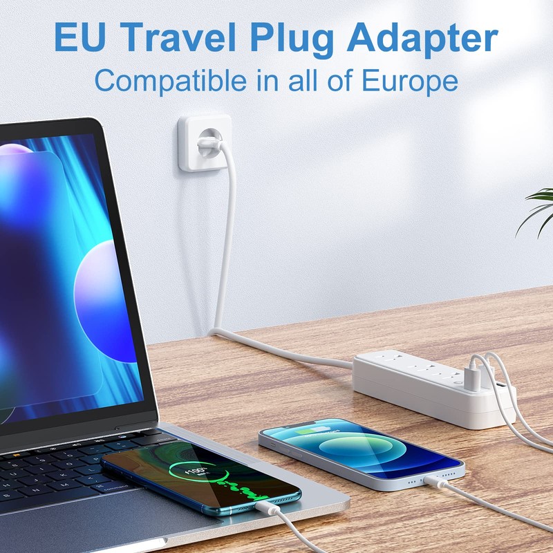 European Travel Plug Adapter, Unidapt International Power Strip, US to