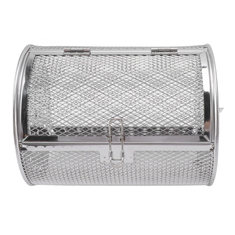 Rolling Grilling Basket Stainless Steel Grill Cage Round Stainless Steel