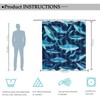 VANZEV Ocean Shark Pattern Shower Curtain,Sea Predators Decor, Ocean Themed