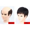 Uonlytech Black Wig Mens Headband Human Hair Toupee for Men,