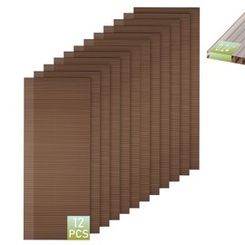 Bezseller 12 Pack 5'x2' Polycarbonate Greenhouse Panels, 0.24" Twin-Wall Sheets, UV Resistant & Weatherproof Clear Roofing for Greenhouse,Gazebo Roofing and Outdoor Projects