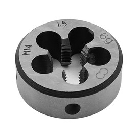 Tiardey M14x1.5 Tap and Die Set, HSS Tap and Die Right Thread Fine Thread Cutter Straight Fluted Tap Cutter