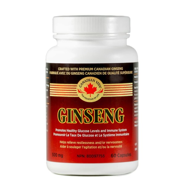 Canadian Vita Ginseng Capsules - Immune System and Energy Support