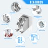 JONKEAN Chrome Handheld Shower Head Holder with 2 Hanger Hooks