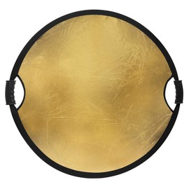 Glow Circular Collapsible Reflector with Handles (32", Gold/White)