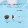 Limerencia G23 Pure Titanium Hypoallergenic Earrings | Minimalist Opal Stud