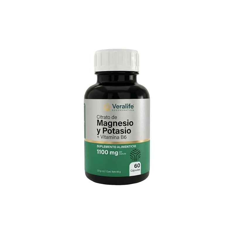 Veralife Citrato Magnesio Potasio Capsulas 1100