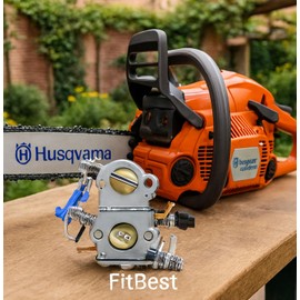 FitBest Carburetor Kit fits Hus 455, 455E, 460, 461 Rancher Chainsaw – Replaces 544883001, 544888301, WTA-29 – Includes Gaskets, Primer Bulb, Air Filter, Fuel Line