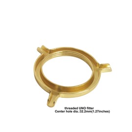 GY & CK® Lampshade Making Supplies Threaded UNO fitter (bridge adapter) 3-way for 10 gauge wires for lamp shade making, Brass (4 pcs/pack)