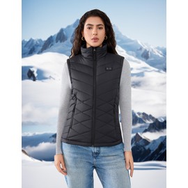 Zylyva Heated Vest Women with 18400mAh 7.4V USB-C Rechargeable Battery, Quilted Electric Vests, Stylish Heating Vest