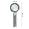 Handheld Magnifying Glass 5x Rechargeable Touch Control LED Light Handheld