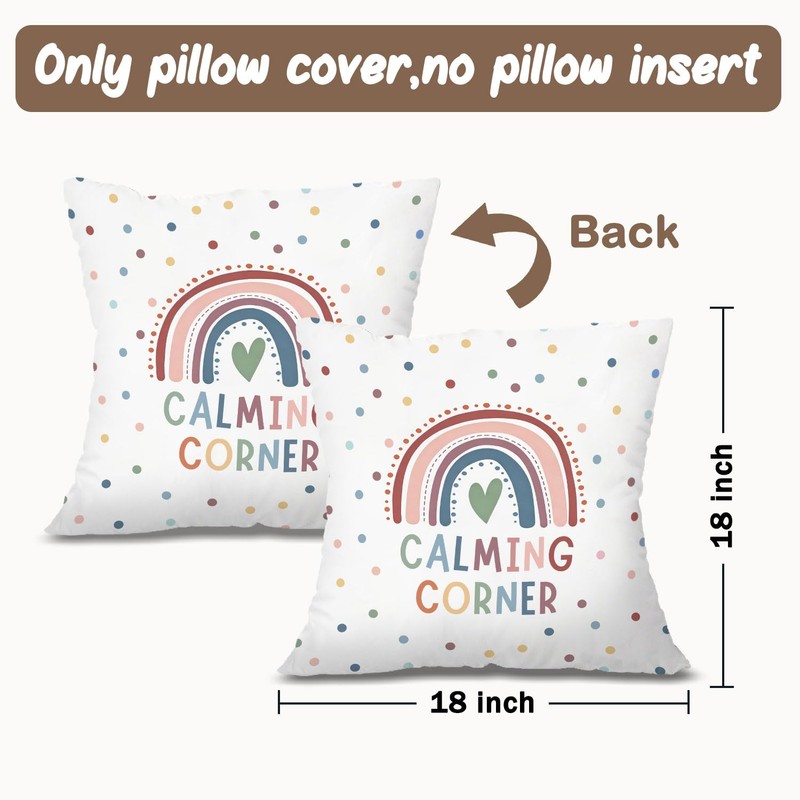 Calm Down Corner Supplies Calming Corner Decor Pillow Cover 18x18