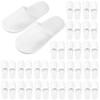 Seuqhck 20 Pairs Bulk Disposable Slippers, White Soft Coral Fleece