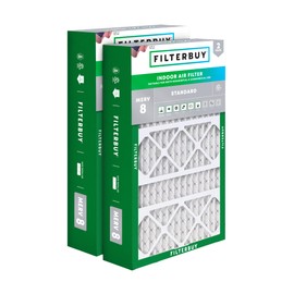 Filterbuy 17x26x4 Air Filter MERV 8 Essential Dust & Allergy Defense (2-Pack), Electrostatic Pleated HVAC AC Furnace Filters Replacement for Lennox (Actual Size: 16.56 x 25.94 x 4.13)