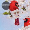 Fiokroo Red Cardinal Birds Cherry Flowers Shower Curtain 60x72in Waterproof