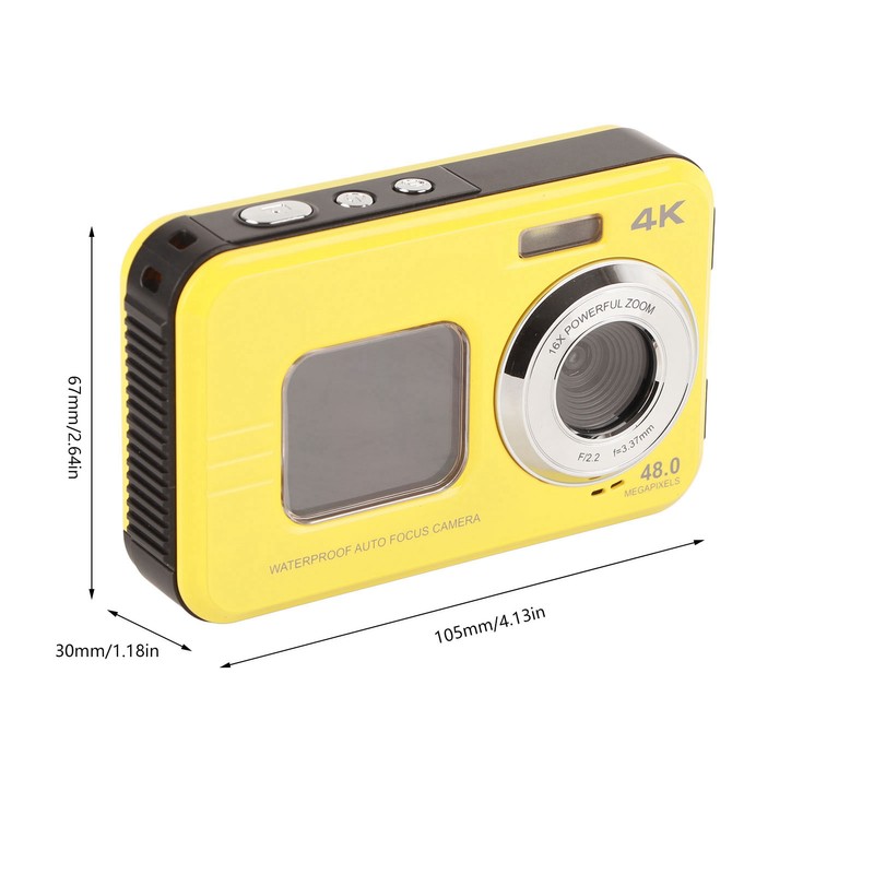 Underwater Camera 48MP 4K Video Output 16X Digital Zoom Anti