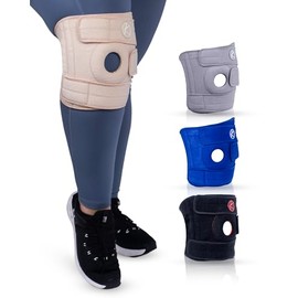 KARM Plus Size Knee Support for Women & Men XL XXL XXXL - Extra Large Knee Support for Big Legs Thighs - Plus Size Adjustable Brace for Obese People, Arthritis, Meniscus Tear, Pain (XL/2XL/3XL Beige)