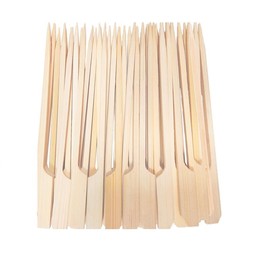 300 Pcs Bamboo Paddle Skewers, Natural Bamboo Paddle Knotted Skewers Tooth Picks for Drinks, Bamboo Skewers, Cocktail Garnish Accessories, Party Supplies(9 cm)