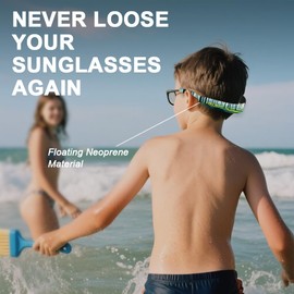 DOODLREAM 6Pcs Floating Sunglass Straps, Lightweight Neoprene Glasses Holder Straps with 6 Different Forest Tree Patterns, Colorful Printed Eyewear Retainer