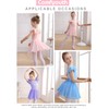 Comfyouth Ballet Leotard for Girls Toddler Shiny Ballet Dress Ruffle