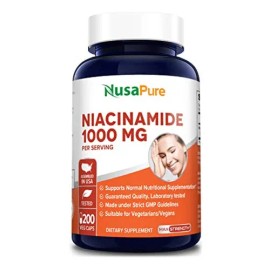 Niacinamida 1000 Mg / 200 Cápsulas Vegetales Sabor Sin Sabor