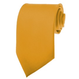 K. Alexander Gold Bar Necktie SOLID Mens Neck Tie Satin