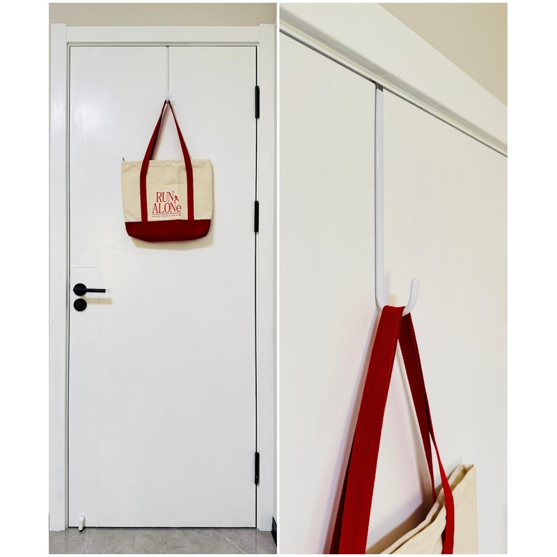Mars-Rock Over The Door Metal Hooks with Plastic Coating 10"