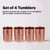 Pure Copper Tumblers for Drinking – Set of 4 Ayurvedic