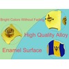 HSQCEZ 4 Pack Barbados Flag Lapel Pin - Barbadian Flags