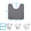 Buganda Memory Foam U-Shaped Contour Toilet Rugs, Non Slip Absorbent,