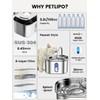 Stainless Steel Cat Water Fountain for Cats Indoor 3.2L 108oz