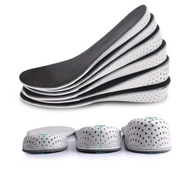 1Pair Soft Breathable Memory Foam Full Length Height Increase Insole Invisible Increasing Heel Lifting Inserts Short Boots Lifts Pads Elevator Insoles for Unisex Men Women(3.3cm Height)