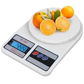electromax Kitchen Scales 5kg Digital LCD Electronic Cooking Food Measuring Bowl Scale, Slim Design Accurate Precise Weight Measurement Scale for Home, Office (5Kg White Kitchen Scale)