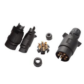 Feuunly 2 x Trailer Plug 7 Pin Waterproof Trailer Plug 7-Pin 12 V 7-Pin Connector for Trailers Cars Lorries RV Car Caravan Tractor (Screw End)