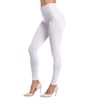 Kotii Women's High Waist Soft Full Length Leggings, White, Plus